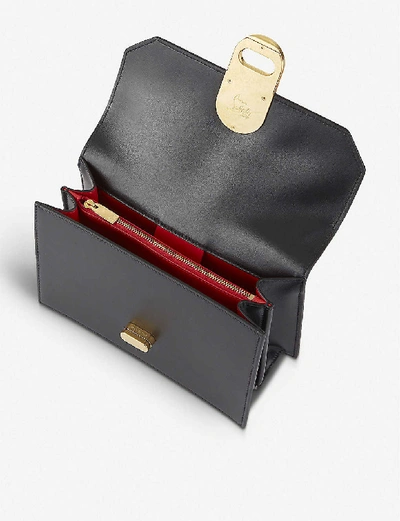 Shop Christian Louboutin Elisa Small Leather Shoulder Bag In Black