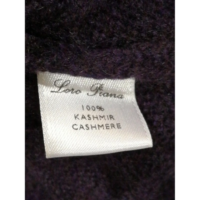 Pre-owned Loro Piana Cashmere Cardigan In Purple