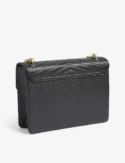 Shop Ted Baker Kalila Envelope Leather Cross-body Bag In Black