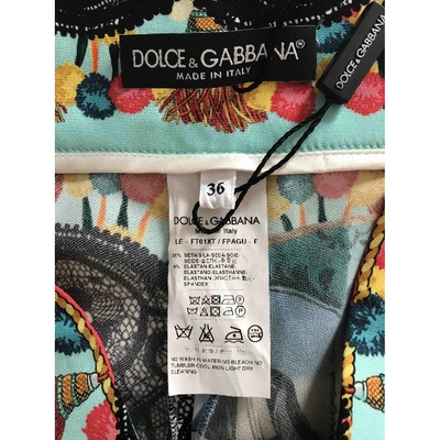 Pre-owned Dolce & Gabbana Multicolour Silk Trousers