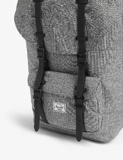 Shop Herschel Supply Co Little America Backpack In Raven Crosshatch/black