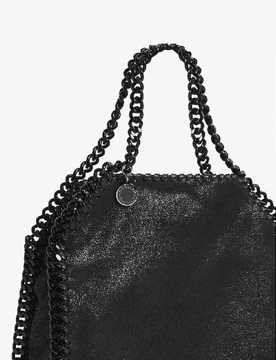 Shop Stella Mccartney Womens Black Black Falabella Baby Bella Faux-suede Tote One Size