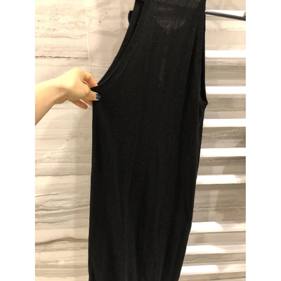 Pre-owned Emporio Armani Silk Mini Dress In Black