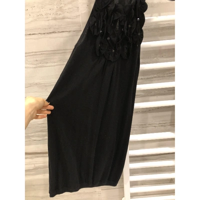 Pre-owned Emporio Armani Silk Mini Dress In Black