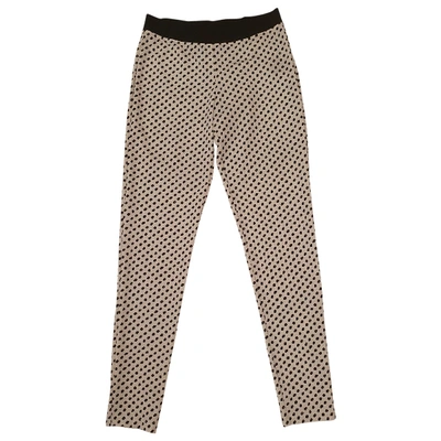Pre-owned Marco Bologna White Trousers