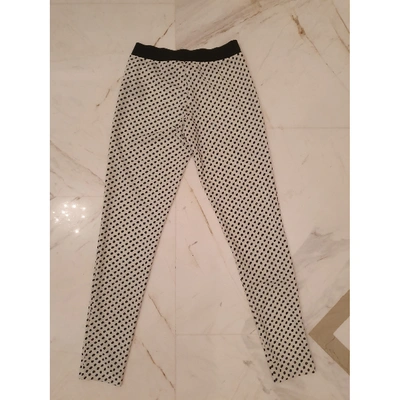 Pre-owned Marco Bologna White Trousers