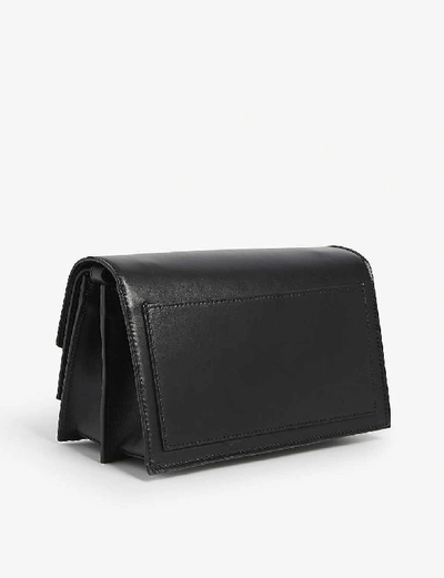 Shop Ganni Leather Cross-body Bag In Black
