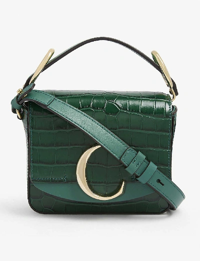 Shop Chloé Toaster Mini Leather Cross-body Bag In Woodsy Green