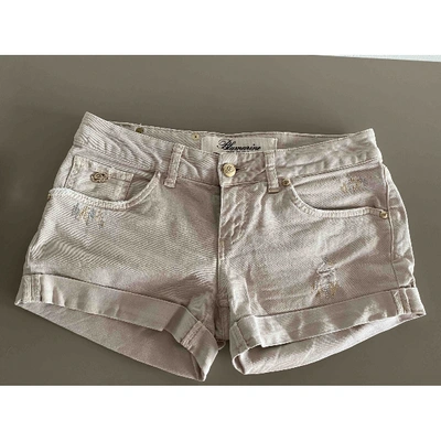 Pre-owned Blumarine Beige Cotton - Elasthane Shorts