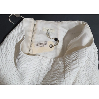 Pre-owned Rag & Bone Mid-length Skirt In White