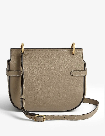 Shop Mulberry Amberley Small Grained-leather Cross-body Bag In Solid Grey