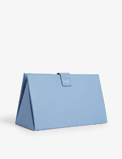 Shop Medea Lay Low Leather Shoulder Bag In Blue