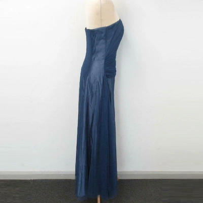 Pre-owned Vera Wang Lace Maxi Dress In Blue