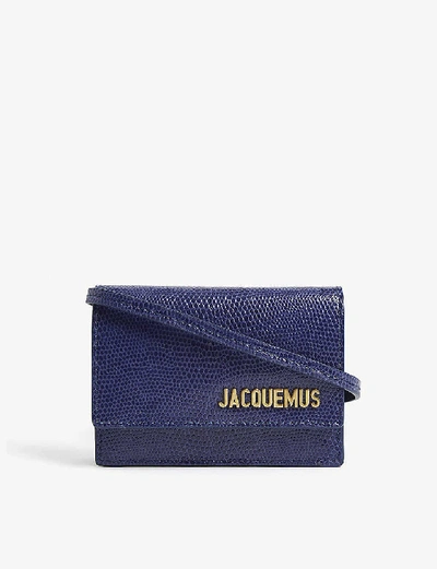 Shop Jacquemus Bello Mini Leather Cross-body Bag In Green