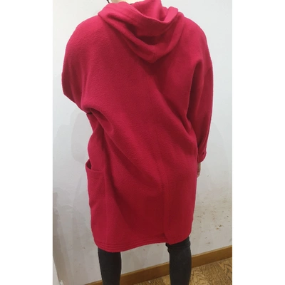 Pre-owned Versace Wool Dufflecoat In Red