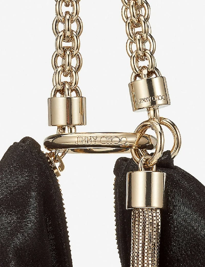 Jimmy Choo Callie Leather Shoulder Bag In Black