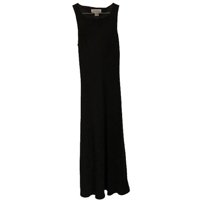 Pre-owned Brooks Brothers Silk Mid-length Dress In Black