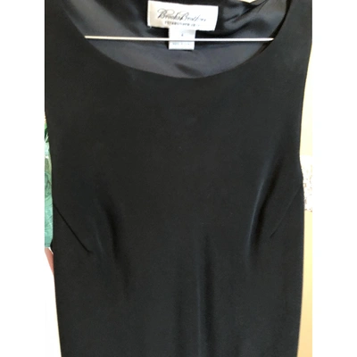Pre-owned Brooks Brothers Silk Mid-length Dress In Black