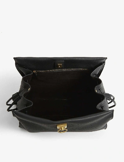Shop Mulberry Black Iris Leather Shoulder Bag