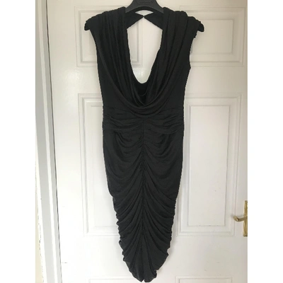 Pre-owned Zac Posen Silk Mid-length Dress In Black