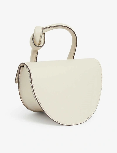 Shop Yuzefi Dolores Leather Shoulder Bag In Cream