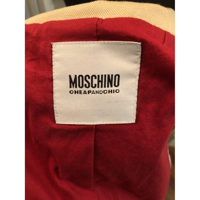 Pre-owned Moschino Cheap And Chic Short Vest In Beige