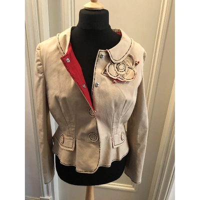 Pre-owned Moschino Cheap And Chic Short Waistcoat In Beige