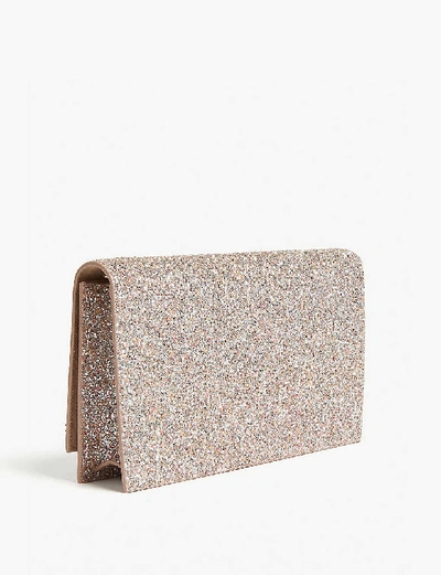 Shop Jimmy Choo Florence Speckled Glitter Clutch In Viola Mix