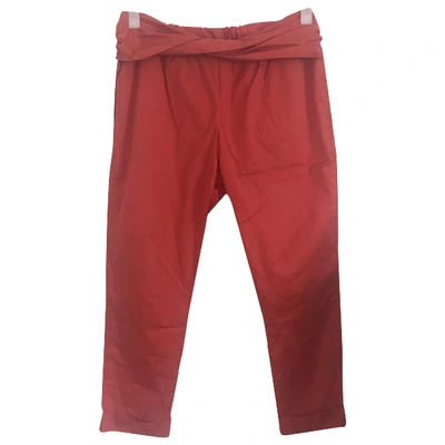 Pre-owned Hatch Chino Pants In Red