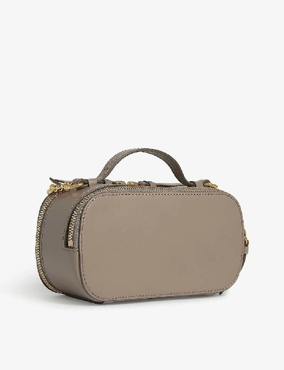 Shop Chloé C Mini Leather Shoulder Bag In Motty Grey