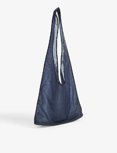 The Row Sock Bindle Hobo Bag In Nylon In Blue | ModeSens