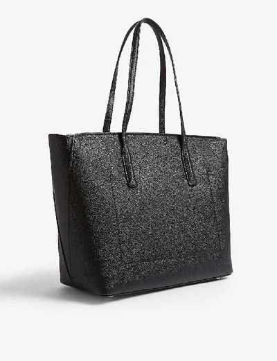 Shop Kate Spade Margaux Grained Leather Tote Bag In Black