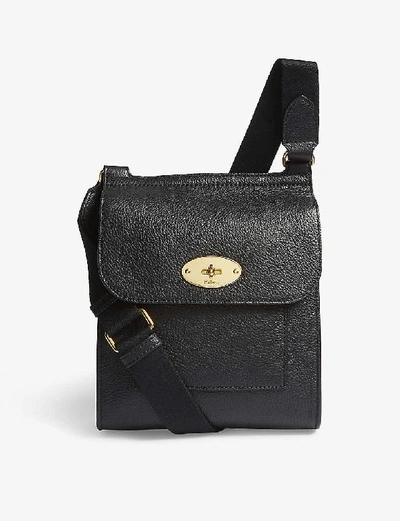 Mulberry Womens Black Antony Small Grained-leather Messenger Bag | ModeSens