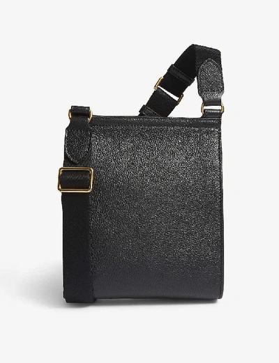 Shop Mulberry Antony Small Grained-leather Messenger Bag In Black