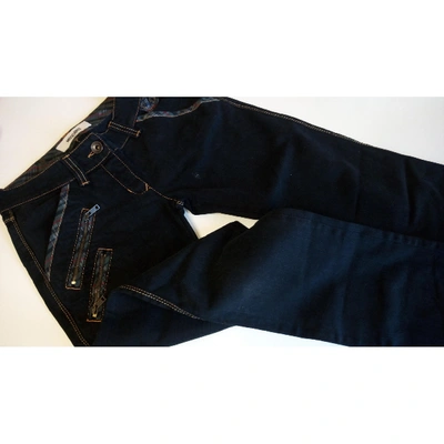 Pre-owned Moschino Straight Jeans In Black