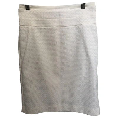 Pre-owned Patrizia Pepe Mid-length Skirt In White