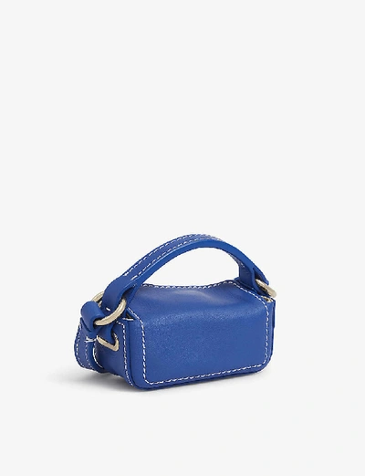 Shop Jacquemus Le Nani Leather Mini Bag In Blue