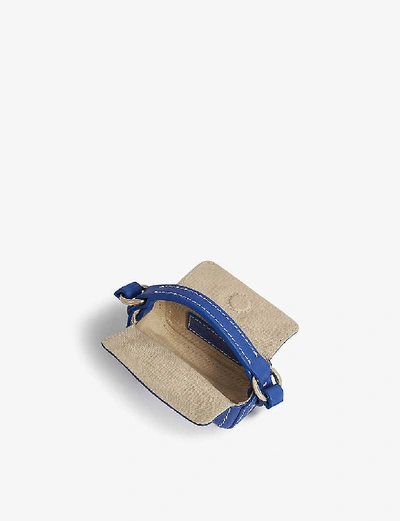 Shop Jacquemus Le Nani Leather Mini Bag In Blue