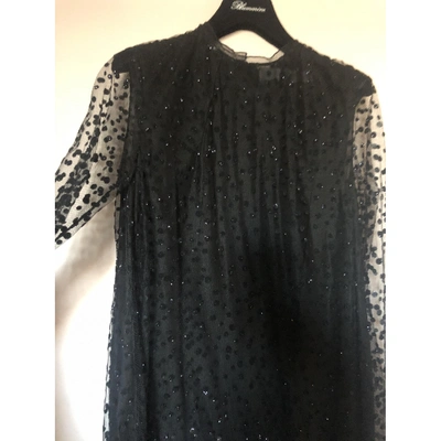 Pre-owned Francesco Scognamiglio Lace Mid-length Dress In Black