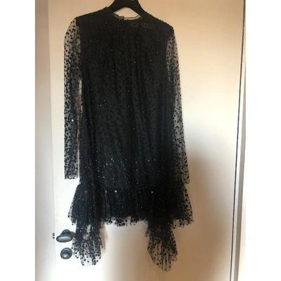 Pre-owned Francesco Scognamiglio Lace Mid-length Dress In Black