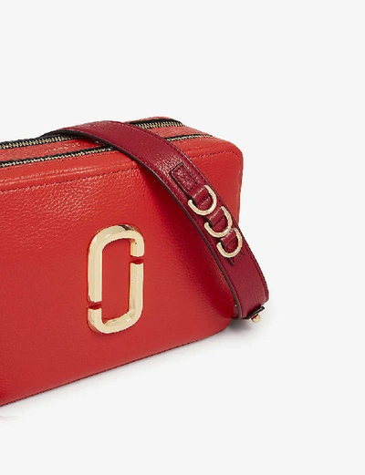 Shop Marc Jacobs Softshot 27 Leather Camera Bag In Bright Red Multi