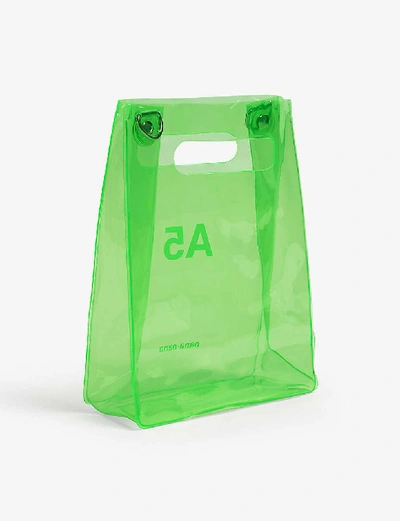 Shop Nana-nana A5 Neon Pvc Tote Bag In Neon Green
