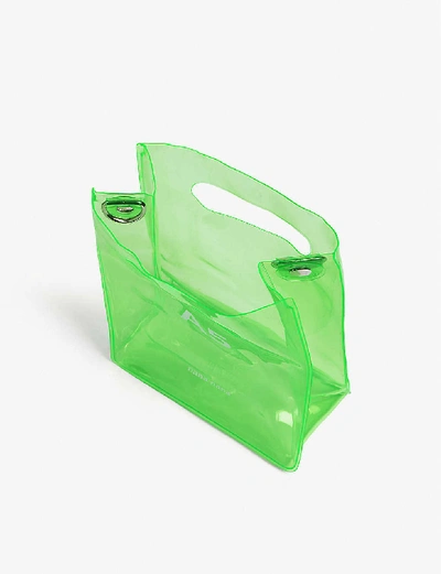 Shop Nana-nana A5 Neon Pvc Tote Bag In Neon Green