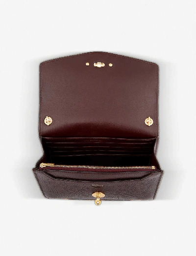 Shop Mulberry Women's Oxblood Darley Small Leather Shoulder Bag