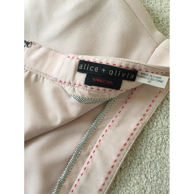 Pre-owned Alice And Olivia Mini Skirt In Pink