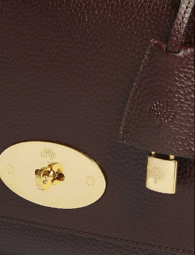 Shop Mulberry Lily Medium Grained-leather Shoulder Bag In Oxblood