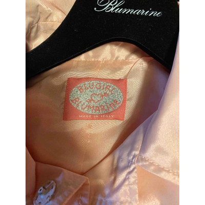 Pre-owned Blumarine Trench Coat In Pink