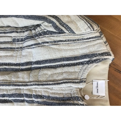 Pre-owned Laurence Dolige Silk Short Vest In Ecru