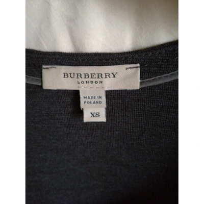 Pre-owned Burberry Wool Mini Dress In Anthracite