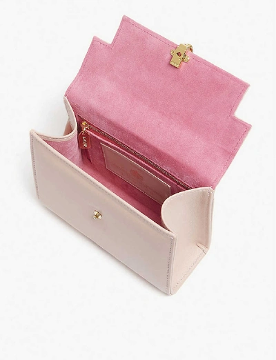Shop Launer Viola Leather Top Handle Bag In Poudre Pink